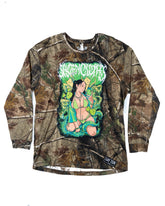 One off long sleeve -real tree green girl tee size XL