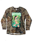 One off long sleeve -real tree green girl tee size XL